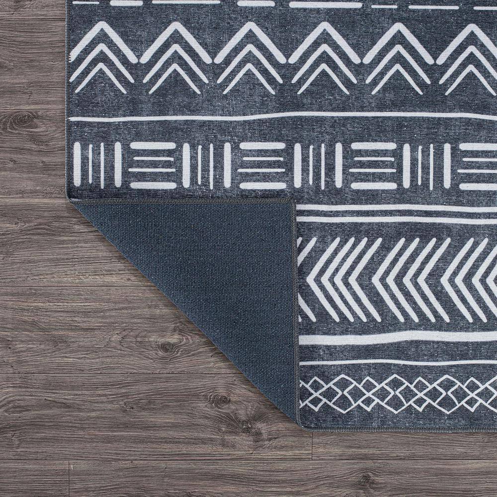 Gray Geometric Flat Woven Synthetic 10' x 14' Area Rug
