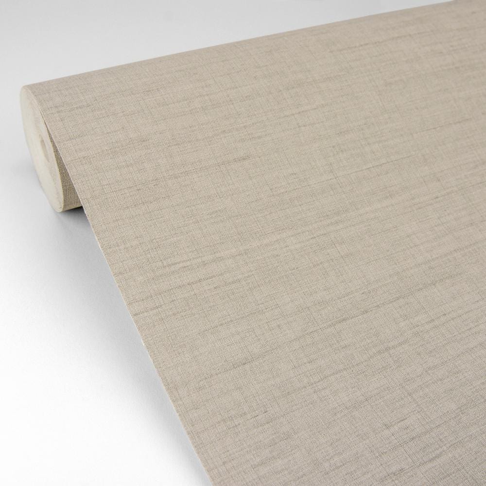 Beige Linen Embossed Washable Non-Pasted Wallpaper
