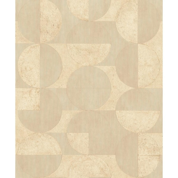 Advantage Barcelo Light Brown Circles Textured Non-Pasted Non-Woven Wallpaper Sample