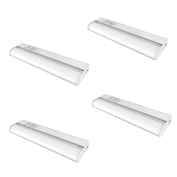 12 in. Length 2.95 in. Width Direct Wire or Plug-in White Integrated LED Linkable Under Cabinet Light (4PK)