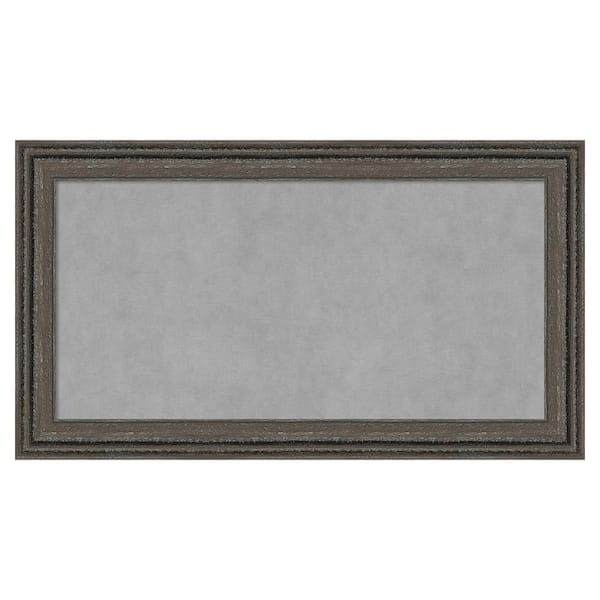 Amanti Art Upcycled Brown Grey 27 in. x 15 in. Magnetic Board, Memo Board
