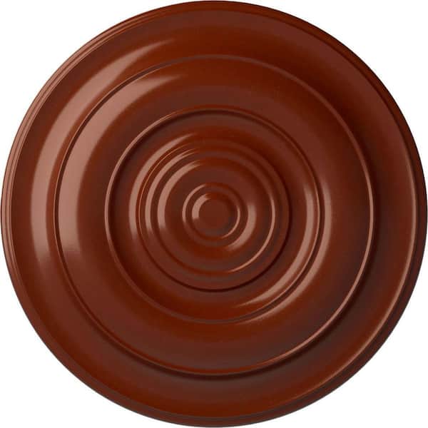 Ekena Millwork 18 in. x 1-1/2 in. Niobe Urethane Ceiling Medallion (Fits Canopies upto 8-5/8 in.), Firebrick