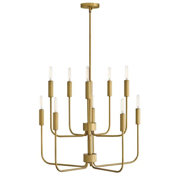 LARK Austen 10-Light Lacquered Brass Chandelier