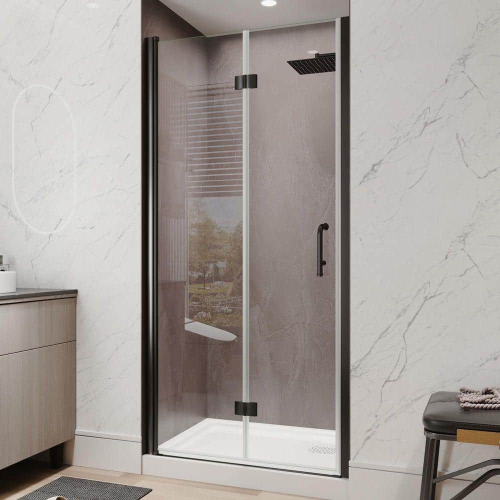 EAKYHOM 36 to 38 in. W x 72 in. H Bi-Fold Frameless Shower Door in