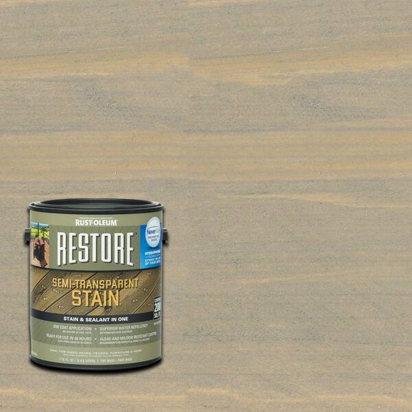 Rust-Oleum Restore 1 gal. Semi-Transparent Stain Taupe with NeverWet