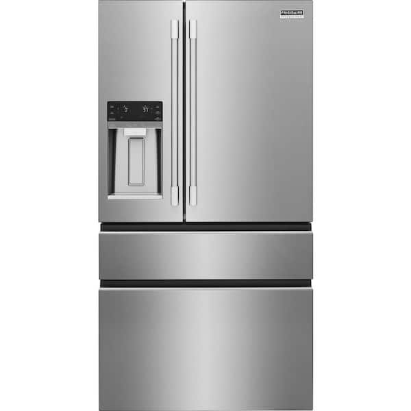 36 in. 22 Cu. Ft. Counter-Depth 4-Door French Door Refrigerator in Smudge-Proof® Stainless Steel