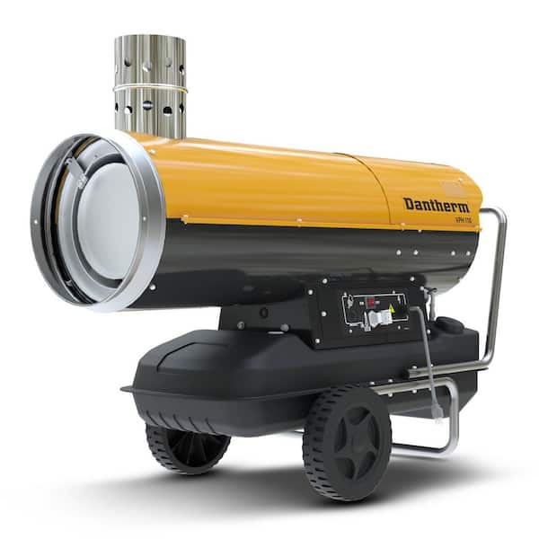 Industrial-Grade 116,000 BTU High Pressure Forced Air Kerosene/Diesel Space Heater, Indirect Oil Fired, Fume-Free