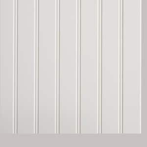 3/16 in. x 32 in. x 48 in. White True Bead Wainscot Panel