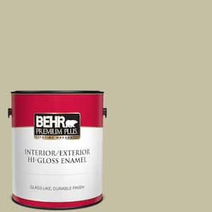 1 gal. #S350-3 Washed Olive Hi-Gloss Enamel Interior/Exterior Paint