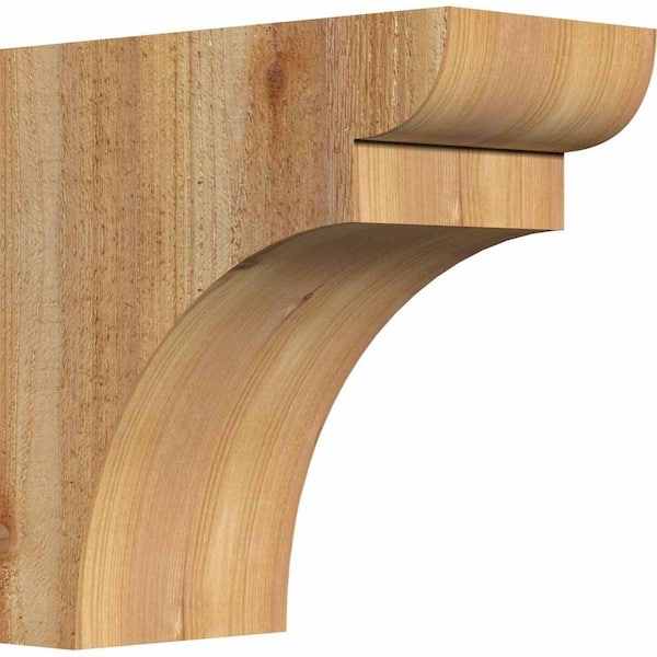 Ekena Millwork 6 in. x 12 in. x 12 in. Western Red Cedar Yorktown Rough Sawn Corbel