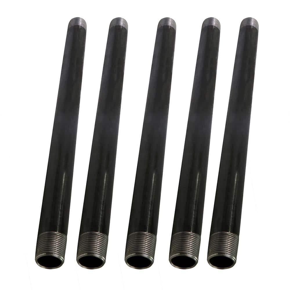 The Plumber S Choice 1 In X 2 5 Ft Black Steel Pipe 5 Pack 1030PBL   Black The Plumber S Choice Black Pipe 1030pbl N 5 64 1000 