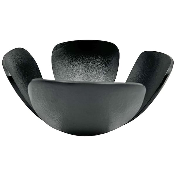 castellousa 9 in. Decorative Aluminum Clover Bowl in Black