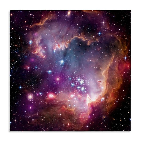 Cloud Galaxy with Stars by Wild Apple Portfolio Unframed Nature Graphic Art Print 24 in. x 24 in.