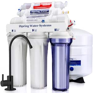 RCC7AK-BLK 6-Stage Under Sink Reverse Osmosis Water Filtration System with Alkaline Remineralization, NSF Certified