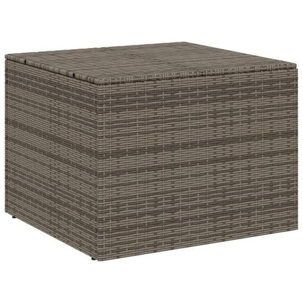 Modern 31.5 in. W x 29.5 in. D x 23.2 in. H Gray Rattan Outdoor Storage Cabinet Chest