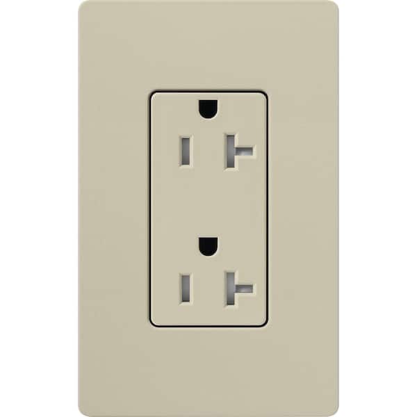 Claro 20-Amp Tamper-Resistant Duplex Receptacle, Clay (SCRS-20-TR-CY)
