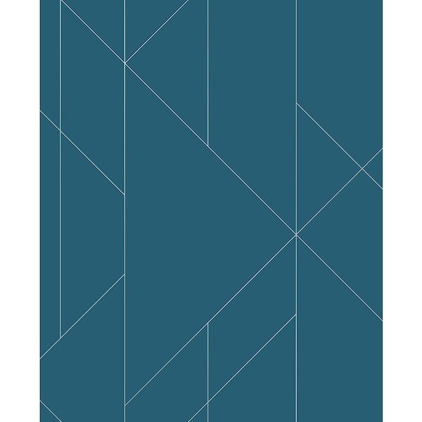 A-Street Prints Torpa Blue Geometric Strippable Wallpaper (Covers 56.4 sq. ft.)