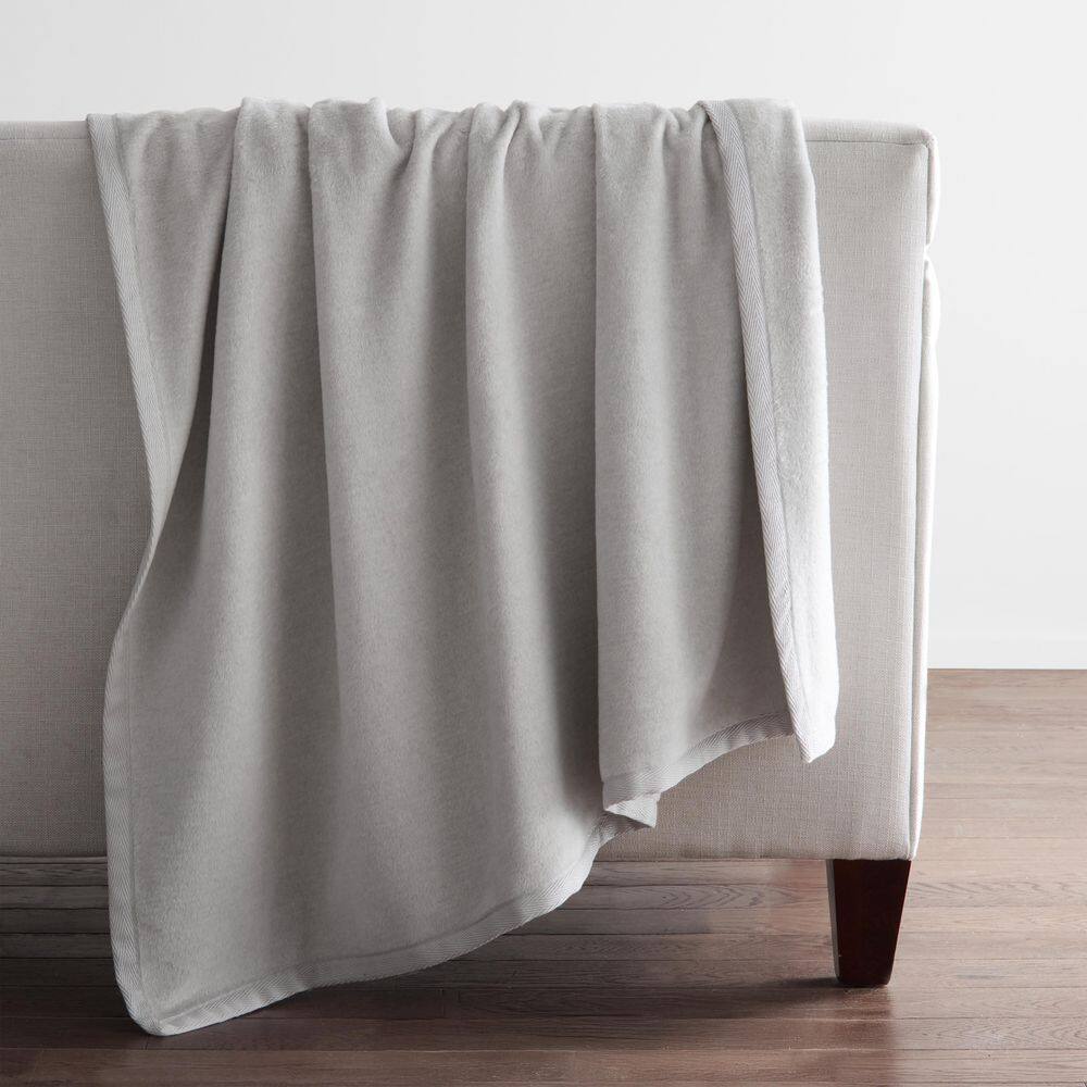 Company Cotton Cotton Acrylic Fleece Collection Silver Throw Blanket price history on PriceWatchPro