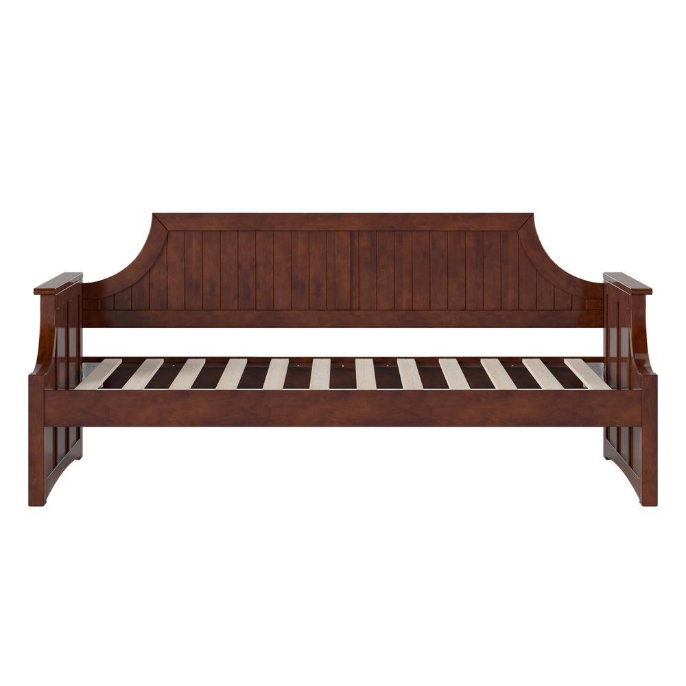 Cambridge Walnut Twin Wood Daybed Frame with Slats