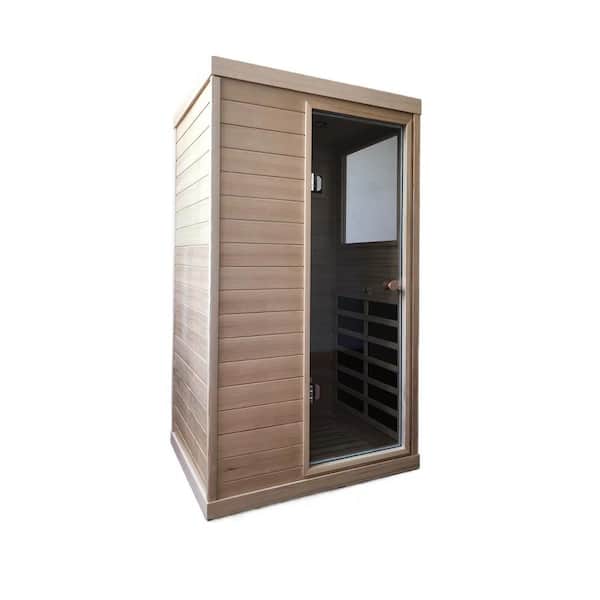 1-Person Sauna with LCD Display, Touch Control, Bluetooth and LED reading lights