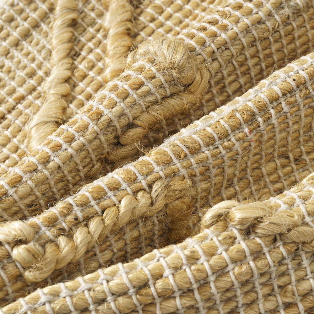 Hand-Woven Tan Textured Cotton Blend Throw Pillow