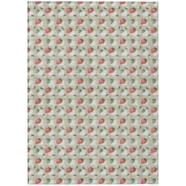 Chantille Machine Washable Indoor/Outdoor Abstract ACN2865 Ivory 9 ft. x 12 ft. Area Rug