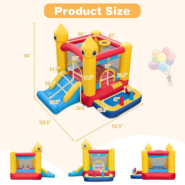 Costway Inflatable Whack-A-Mole Themed Castle for Kids Interactive Game  With 480-Watt Blower NP10764US - The Home Depot