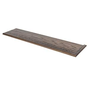 1 in. x 11.5 in. x 42 in. Prefinished Mocha Red Oak Right Return Plain Cut Tread