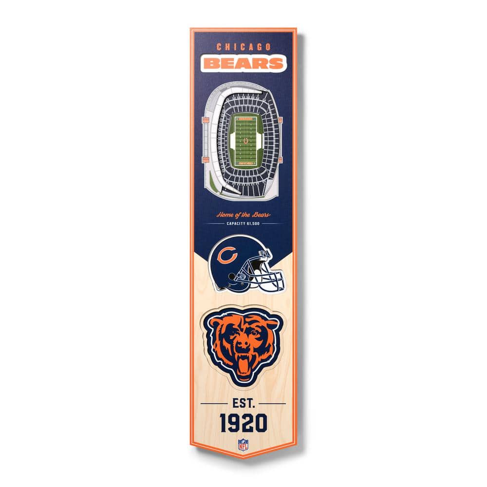 8' x 32' NFL Chicago Bears 3D Stadium Banner