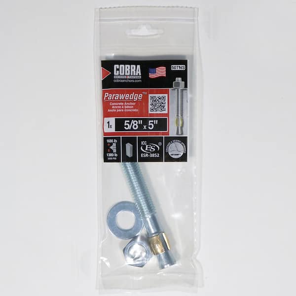 Cobra Anchors 5/8 in. x 5 in. Parawedge Anchor (1-Pack)