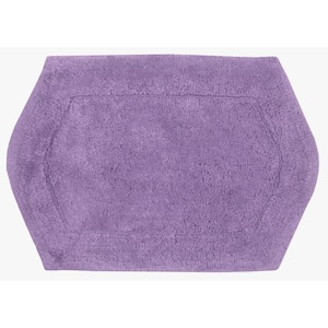 Waterford Collection 100% Cotton Tufted Non-Slip Bath Rug, 17 in. x24 in. , Purple