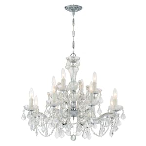 Maria Theresa 12-Light Polished Chrome Crystal Chandelier