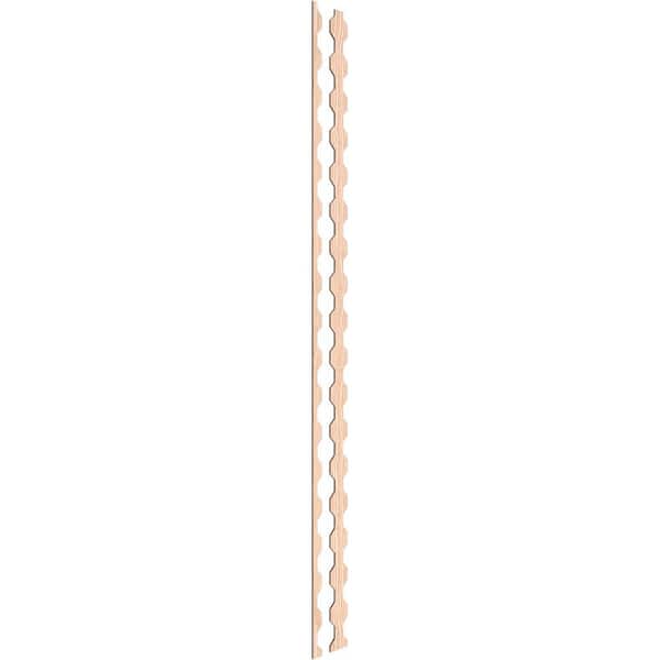 Ekena Millwork Pontiac 94 in. H x 0.25 in. W Slatwall Panels in Red Oak 17-Pack