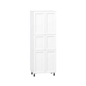 Laramie 30 in. W x 24 in. D x 84.5 in. H Assembled Pantry Kitchen Cabinet in Painted Bright White with 5-Shelves