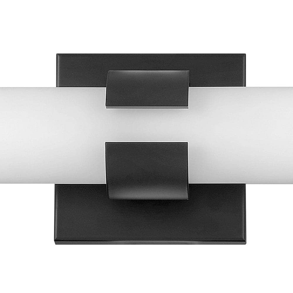 Aiden Black Etched White Glass LED Bath Vanity Light