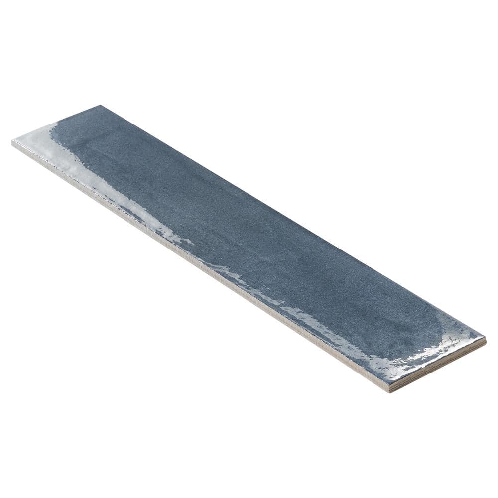 Tint 3x16 Polished Blue Porcelain Subway Wall Tile