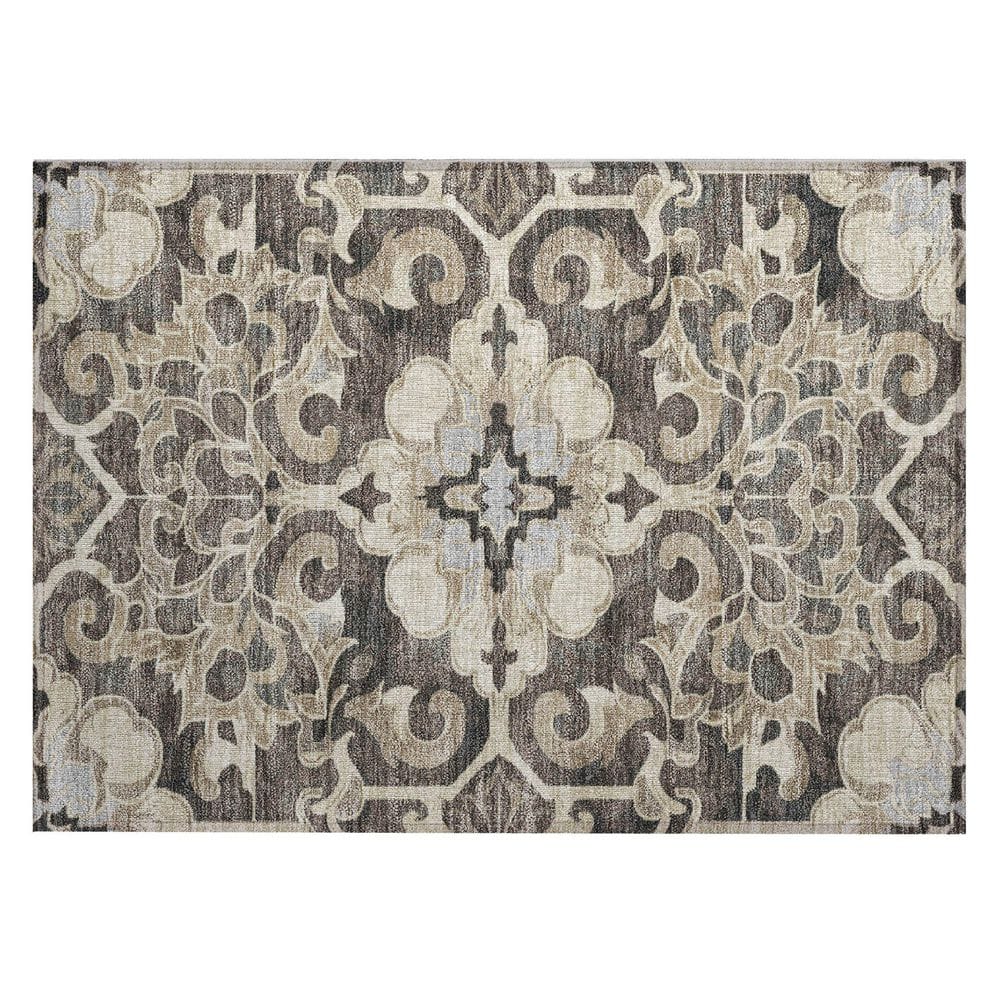 Chantille Machine Washable Indoor/Outdoor Abstract ACN1947 Chocolate 2 ft. x 3 ft. Accent Rug price history on PriceWatchPro