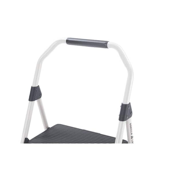 Gorilla Ladders - 3-Step Compact Steel Step Stool with 225 lb. Load Capacity Type II Duty Rating (8ft. Reach Height)
