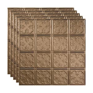Traditional #10 2 ft. x 2 ft. Argent Bronze Lay-In Vinyl Ceiling Tile (20 sq. ft.)