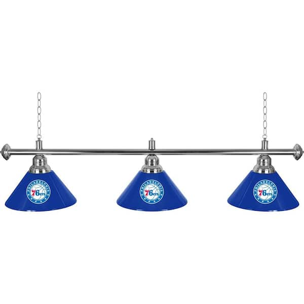 Trademark NBA 3-Light Philadelphia 76ers Billiard Lamp