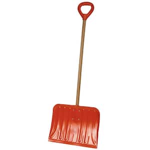 Bigfoot 50 in. Steel Blade Snow Shovel with Non-Stick Coating and Wooden Handle