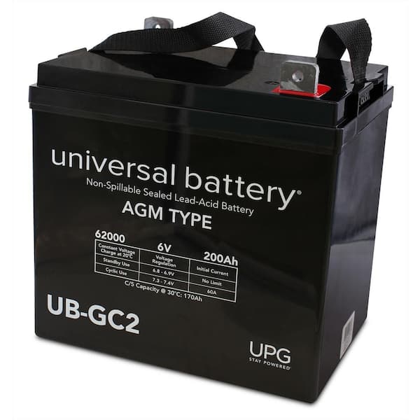 UPG 6-Volt 200 Ah L5 Terminal Sealed Lead Acid (SLA) AGM Rechargeable Battery