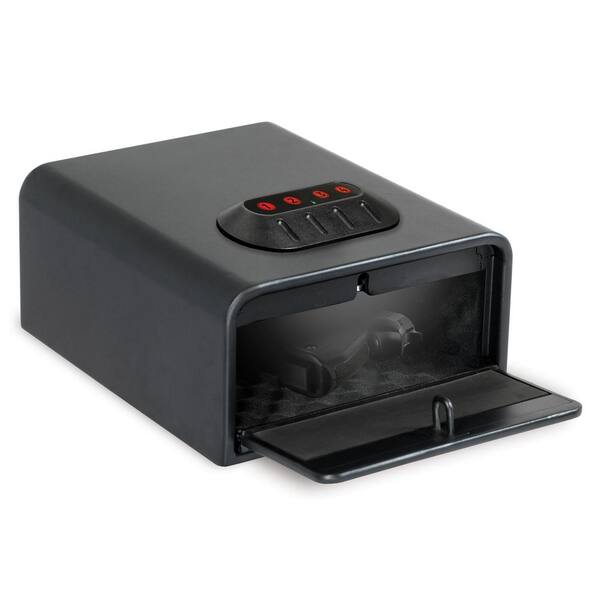 Front Open Personal Vault with 1-Drawer Electronic Lock, Matte Black