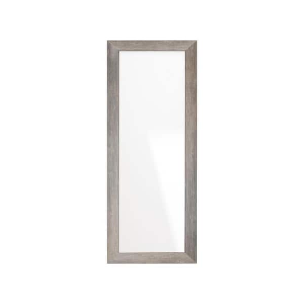 BrandtWorks 21.5 in. W x 55 in. H Rustic-Weathered Gray Barnwood Mirror