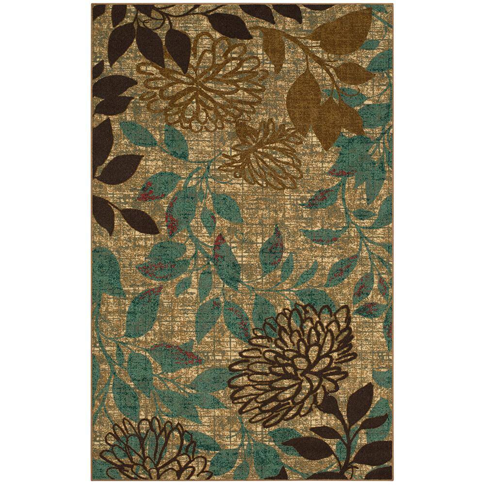 Mohawk Home Bella Garden Tan 5 ft. x 8 ft. Indoor/Outdoor Area Rug ...