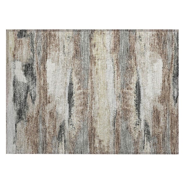Addison Rugs Chantille Machine Washable Indoor/Outdoor Abstract ACN942 Taupe 1 ft. 8 in. x 2 ft. 6 in. Area Rug
