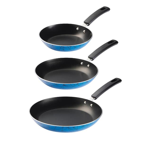 Tramontina 3pk Aluminum Nonstick Fry Pans - Blue/black Pattern