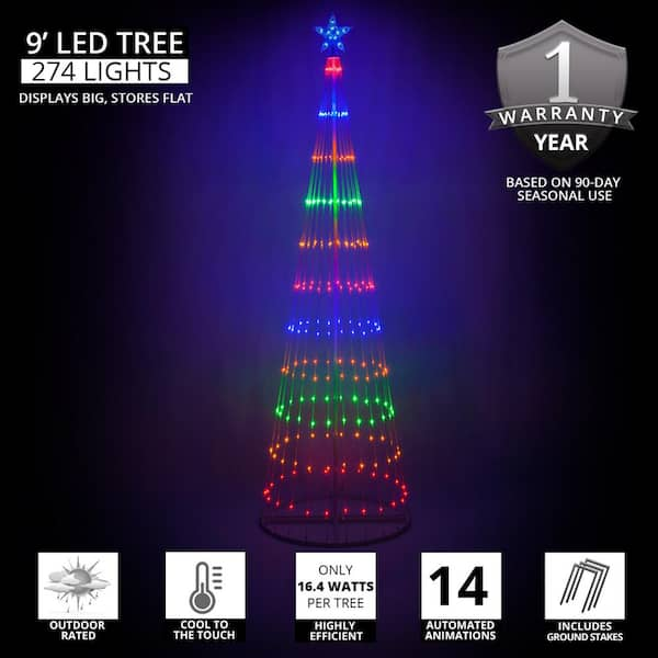 animated christmas tree with light up