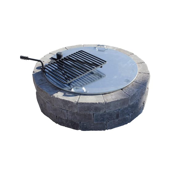 Necessories 34 in. Fire Pit Cover with Slot