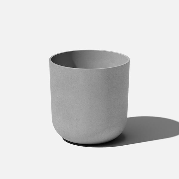 Veradek Kona 15 in. Round Gray Plastic Planter